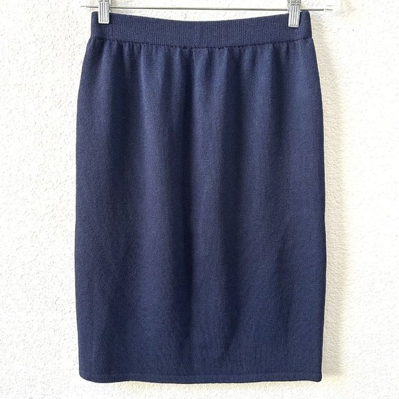 St. John Pencil Skirt Blue Santana Knit Size 6 - Picture 3 of 6